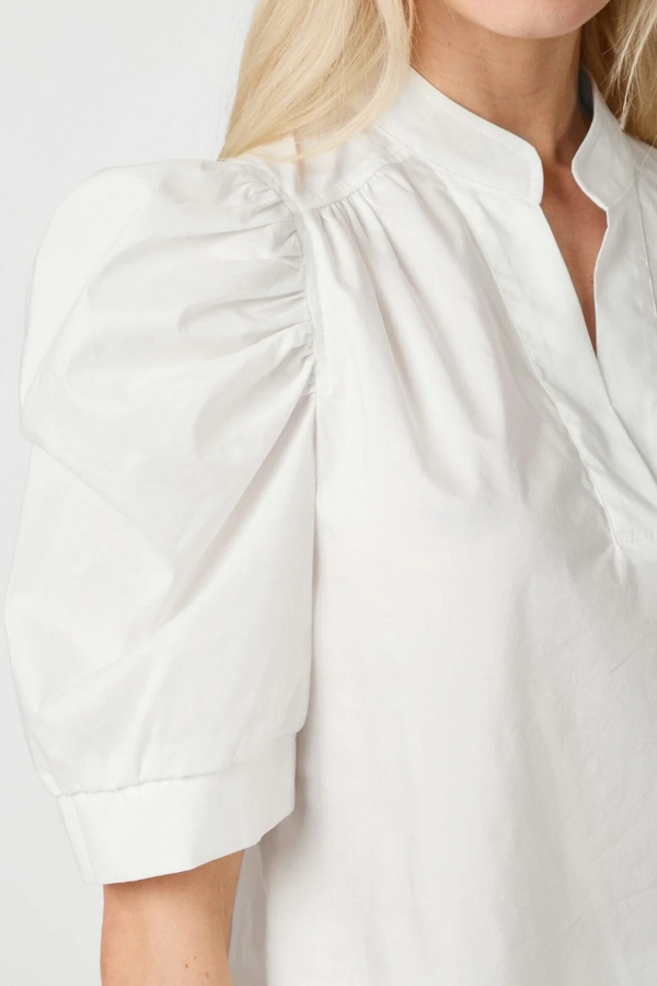 Roella Poplin Blouse - White