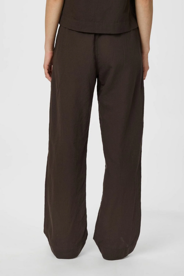 Sonar Linen Pants - Dark Brown