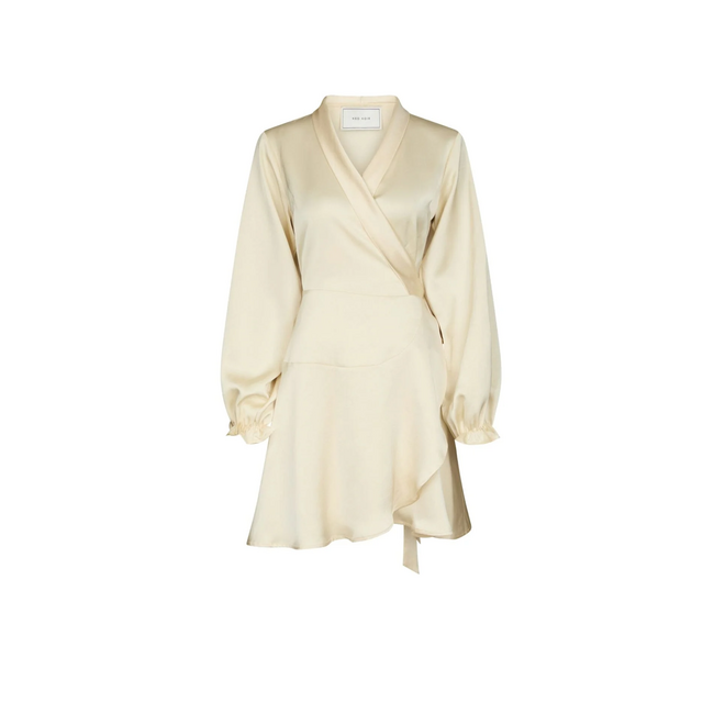 Colbie Heavy Sateen Dress - Light Yellow