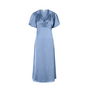 Illana Sateen Dress - Smoke Blue