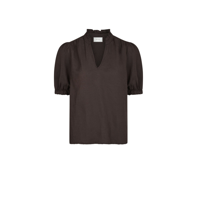 Odesa Linen Blouse - Dark Brown