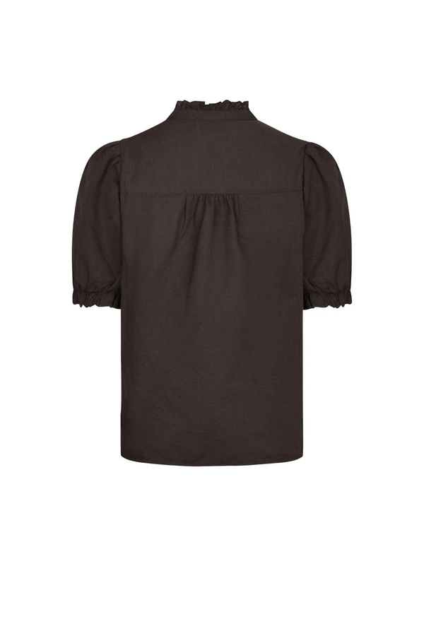 Odesa Linen Blouse - Dark Brown