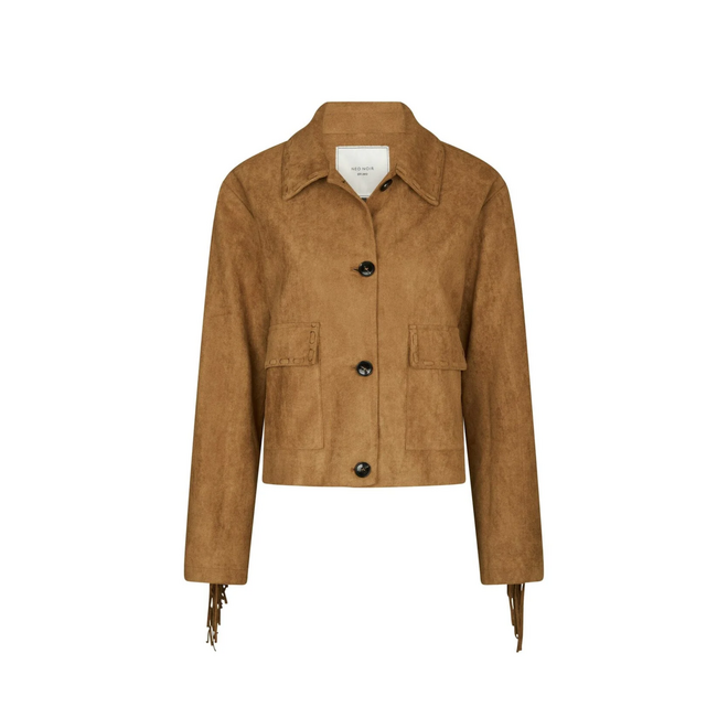 Lauron Faux Suede Jacket - Cognac