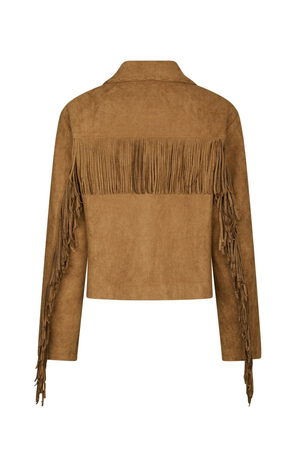 Lauron Faux Suede Jacket - Cognac
