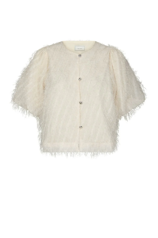 Aisa Frilly Blouse - Creme