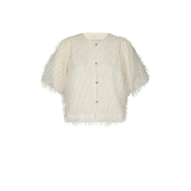 Aisa Frilly Blouse - Creme