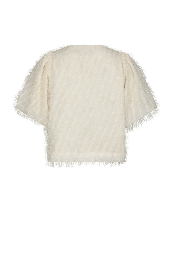 Aisa Frilly Blouse - Creme