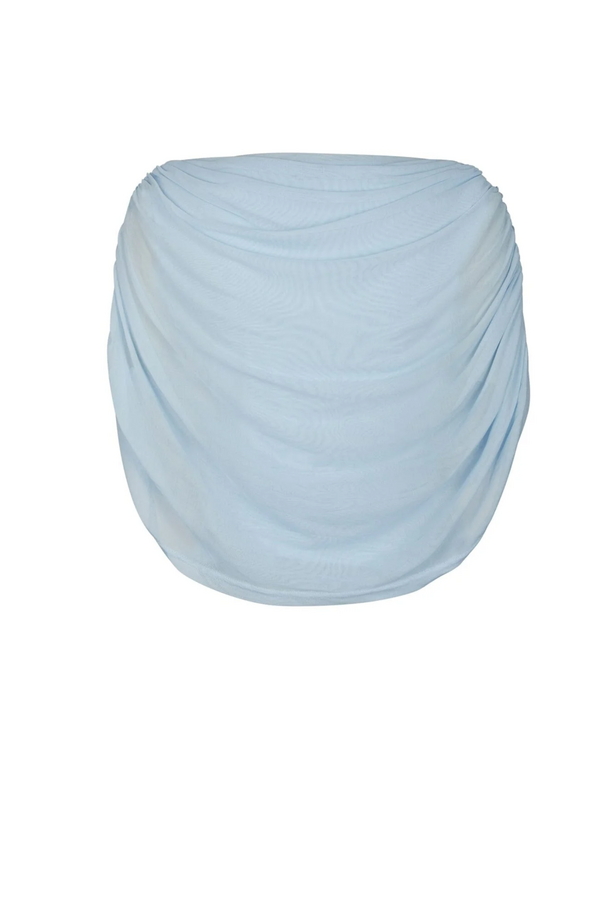 Cottuna Drapy Mesh Top - Light Blue