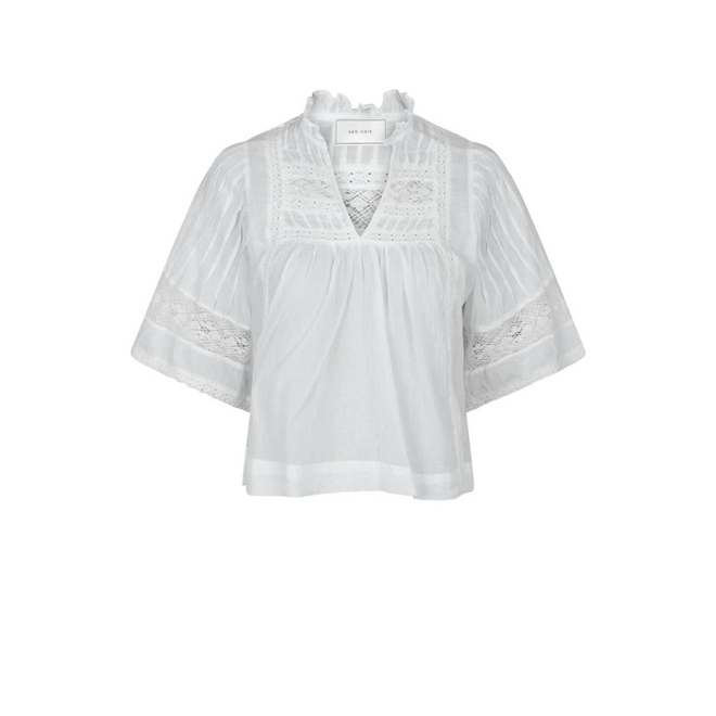 Siama Voile Blouse - White