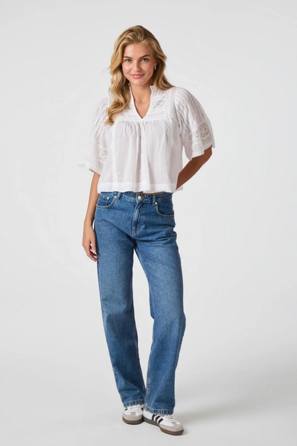 Siama Voile Blouse - White