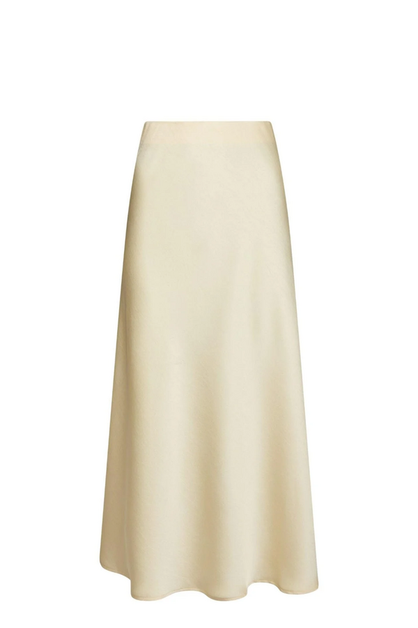 Vicky Heavy Sateen Skirt - Light Yellow