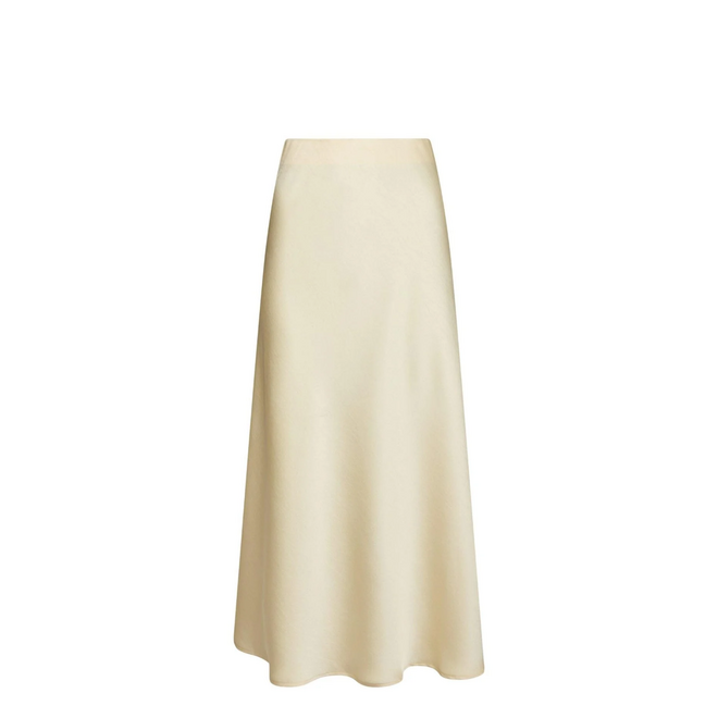 Vicky Heavy Sateen Skirt - Light Yellow