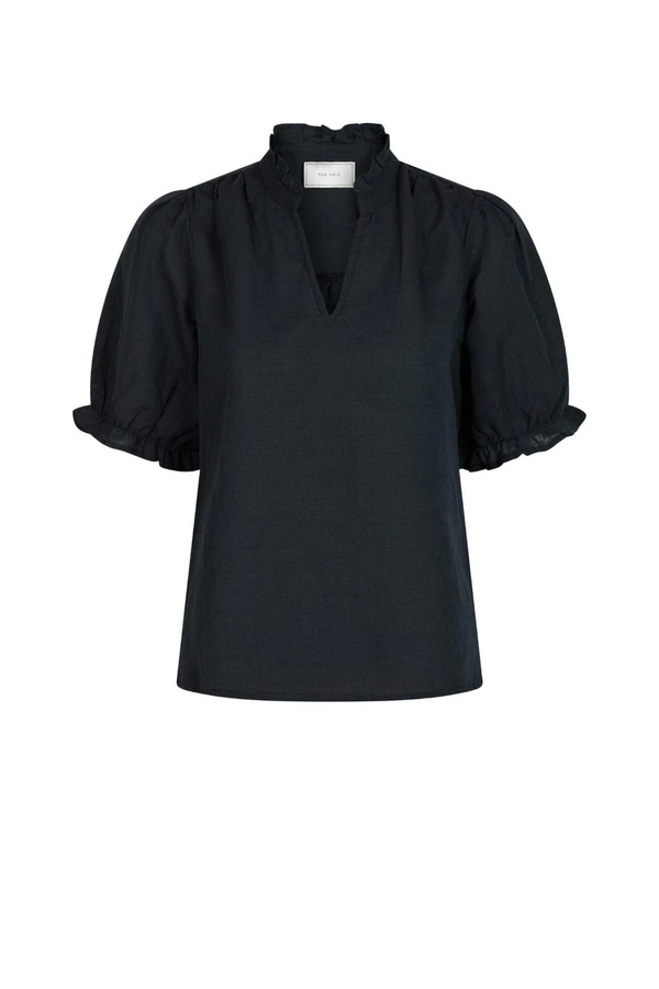 Odesa Linen Blouse - Navy