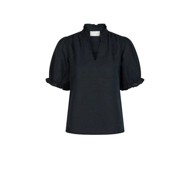 Odesa Linen Blouse - Navy