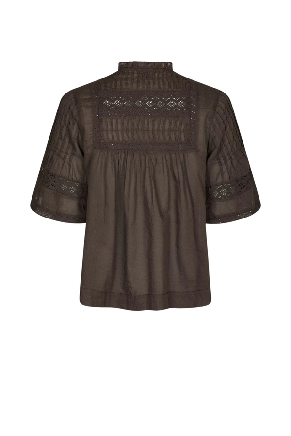 Siama Voile Blouse - Dark Brown