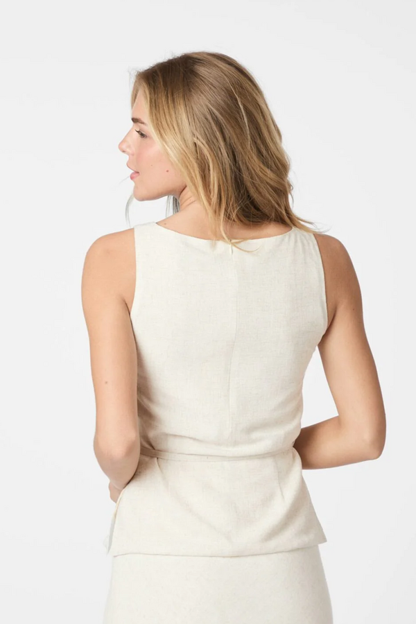 Nassa Linen Top - Natural