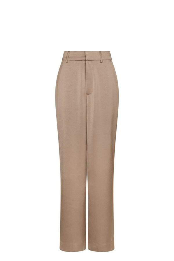 Emmet Heavy Sateen Pants - Dark Taupe