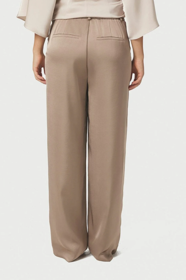 Emmet Heavy Sateen Pants - Dark Taupe