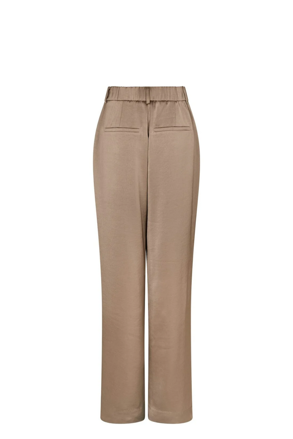 Emmet Heavy Sateen Pants - Dark Taupe