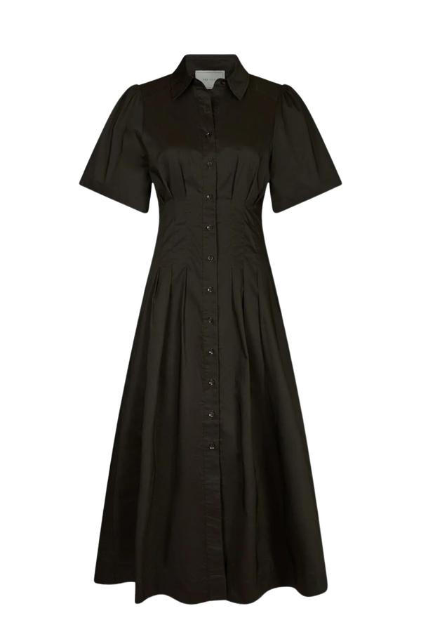 Baia Poplin Dress - Chocolate Brown