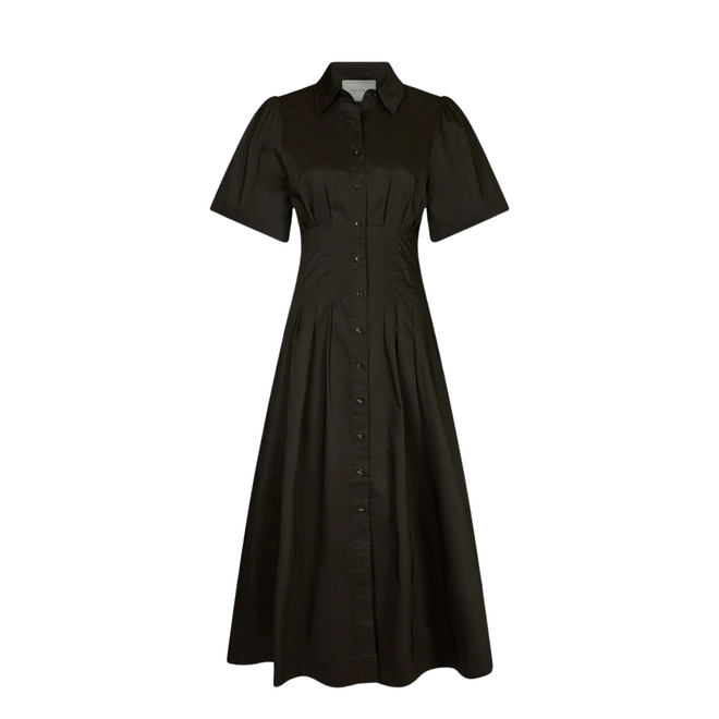 Baia Poplin Dress - Chocolate Brown