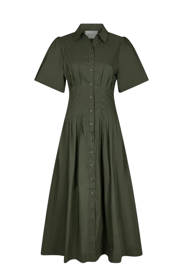 Baia Poplin Dress - Army