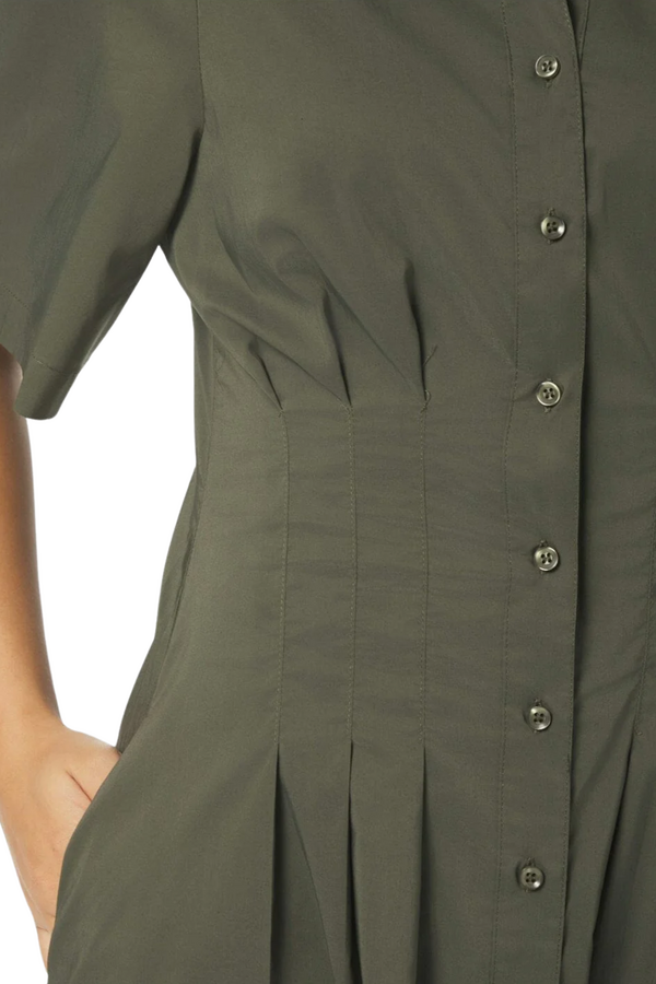 Baia Poplin Dress - Army