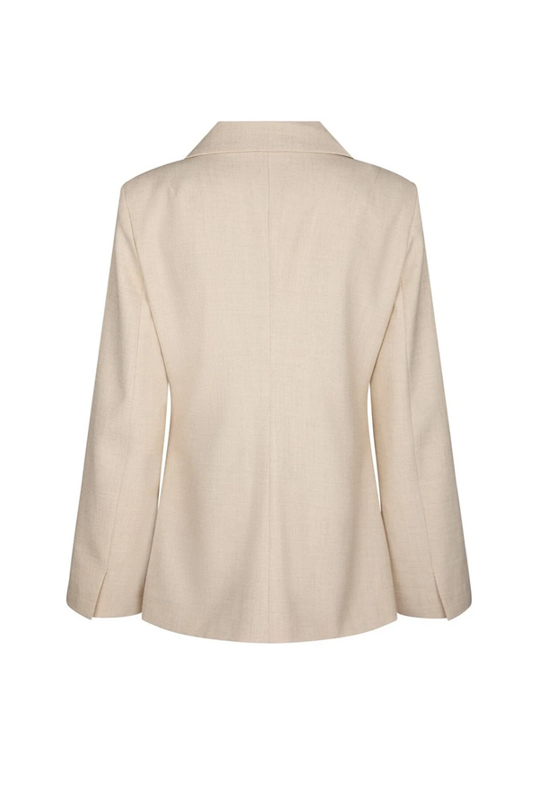 Carmia Melange Tie Blazer - Beige Melange