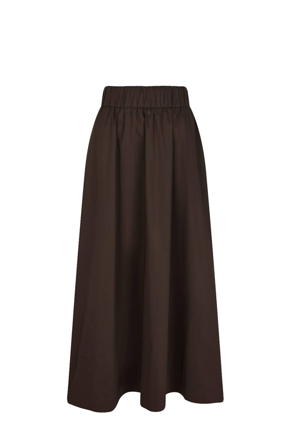 Poplin Skirt - Dark Chocolate