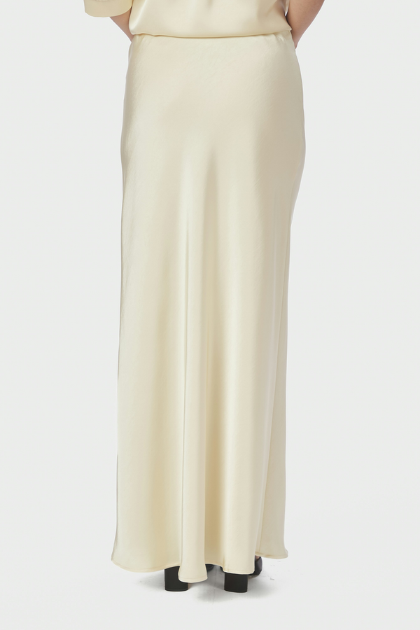 Vicky Heavy Sateen Skirt - Light Yellow