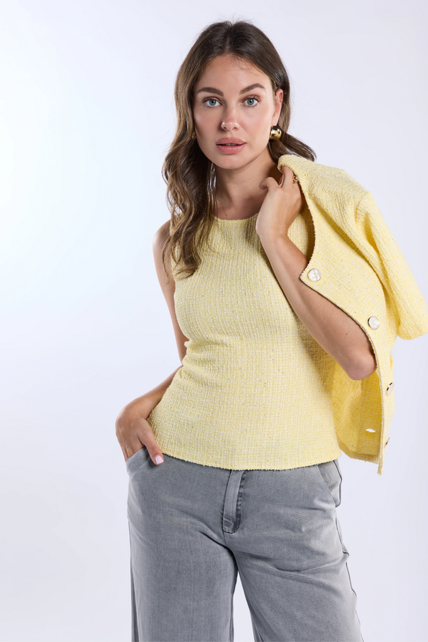 Thalassa Top - Butter Yellow
