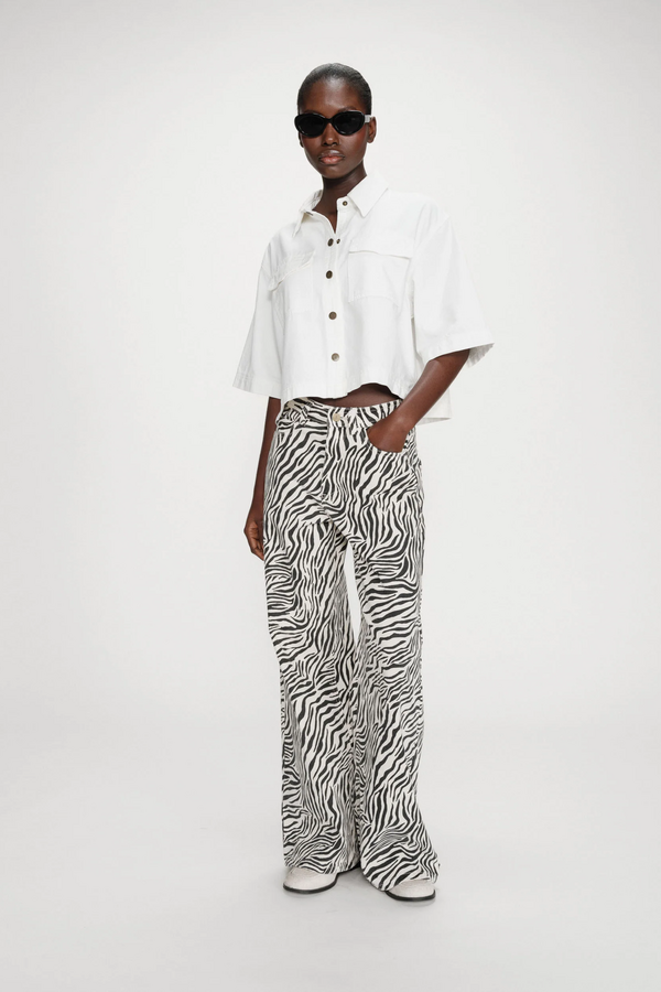 Vita Oversized Denim Shirt - White