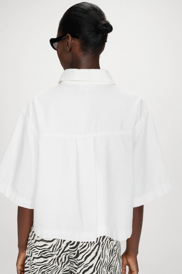 Vita Oversized Denim Shirt - White