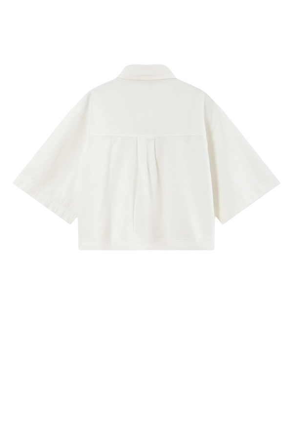 Vita Oversized Denim Shirt - White