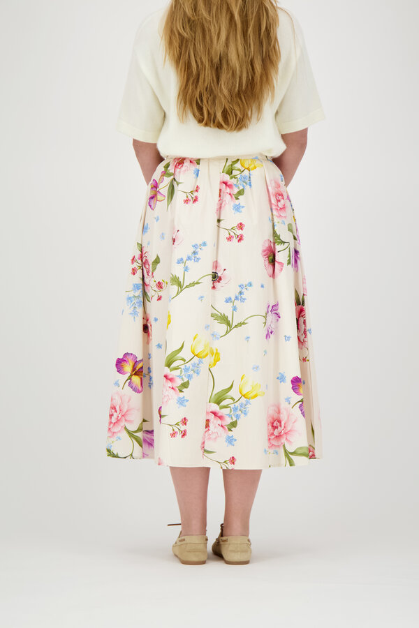 Flower A-lijn Skirt - Multicolor