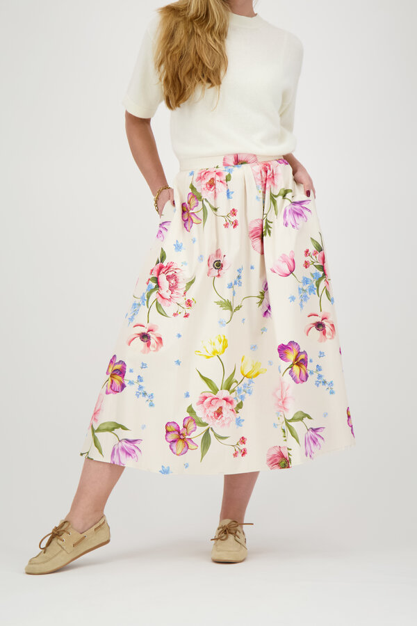 Flower A-lijn Skirt - Multicolor
