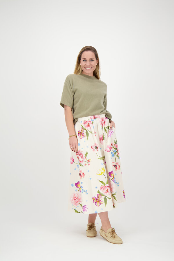 Flower A-lijn Skirt - Multicolor