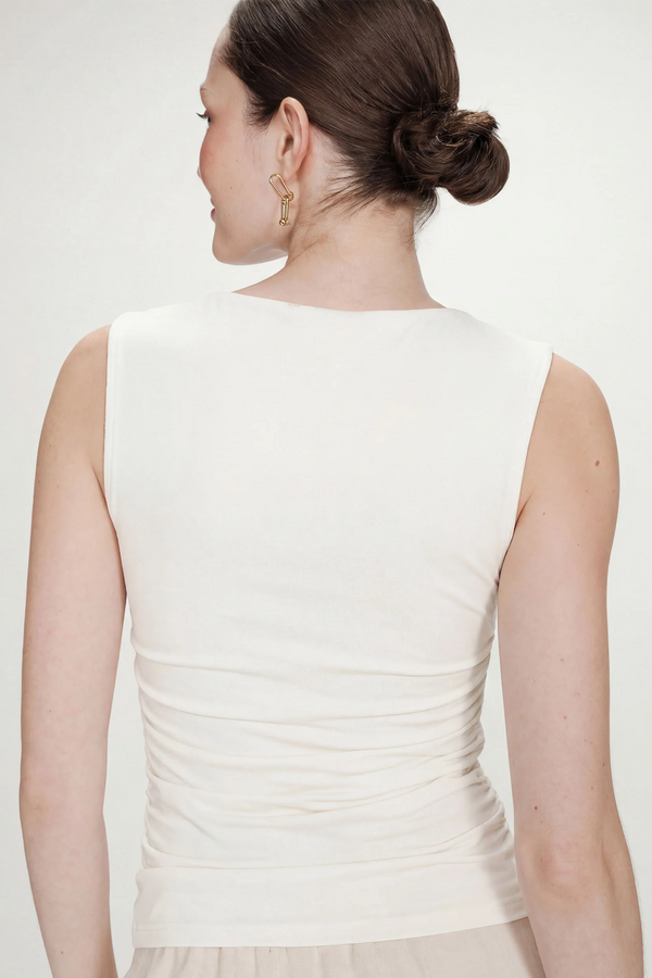 Valley Draped Top - Ivory
