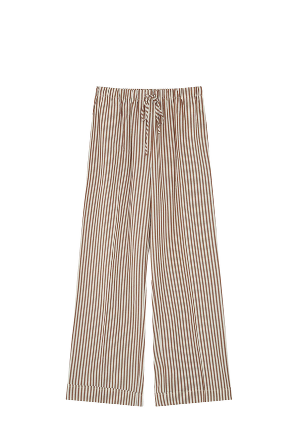 Volute Striped Pants - Mocha