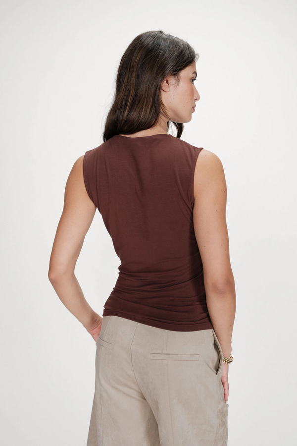 Valley Draped Top - Chocolat