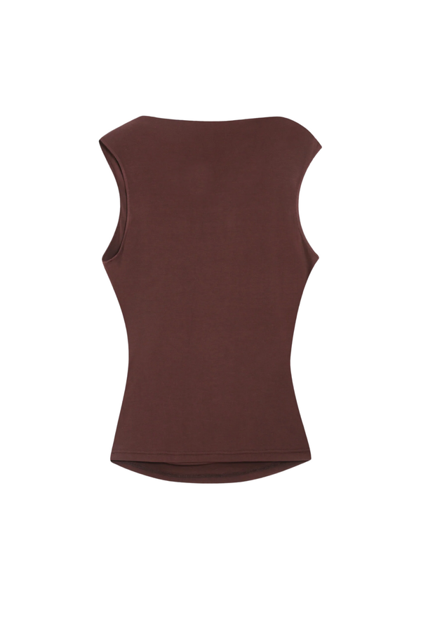 Valley Draped Top - Chocolat