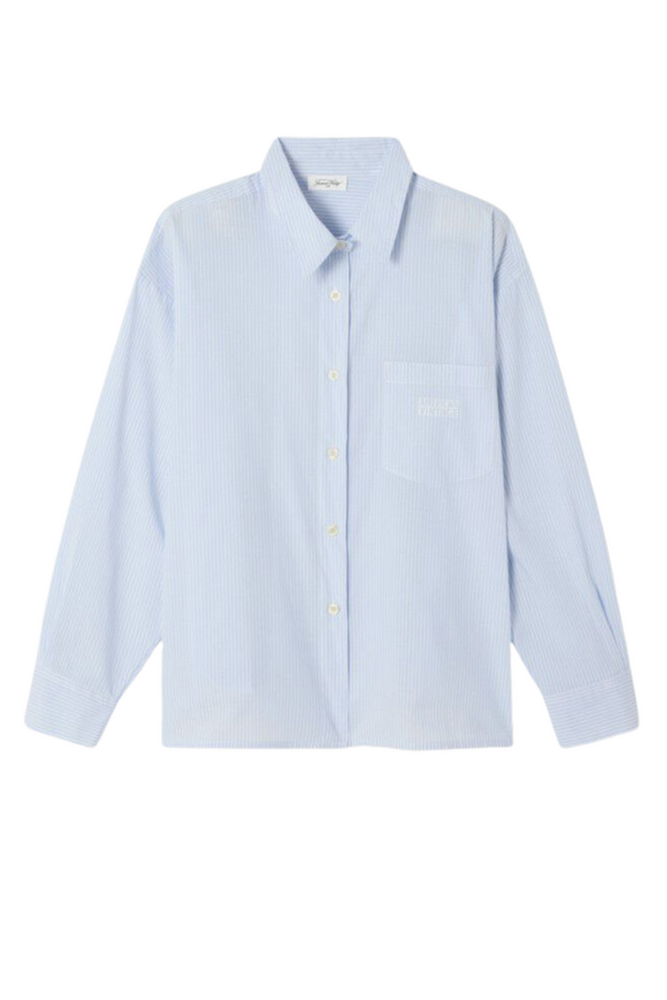 Eluabird Blouse Shirt - Blue Stripes