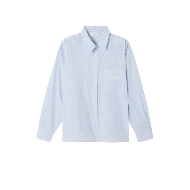 Eluabird Blouse Shirt - Blue Stripes
