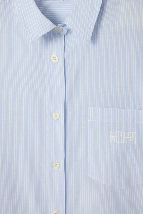 Eluabird Blouse Shirt - Blue Stripes