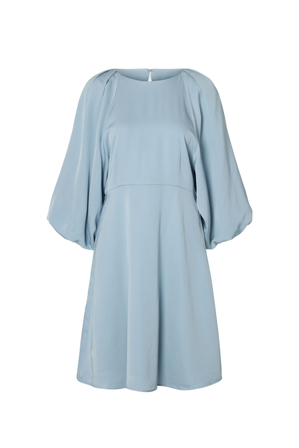 Laurina 3/4 Short Dress - Dusty Blue