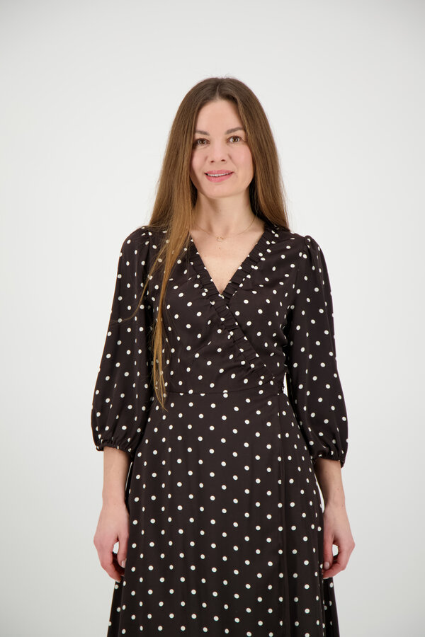 Malinga Dot Dress - Dark Brown