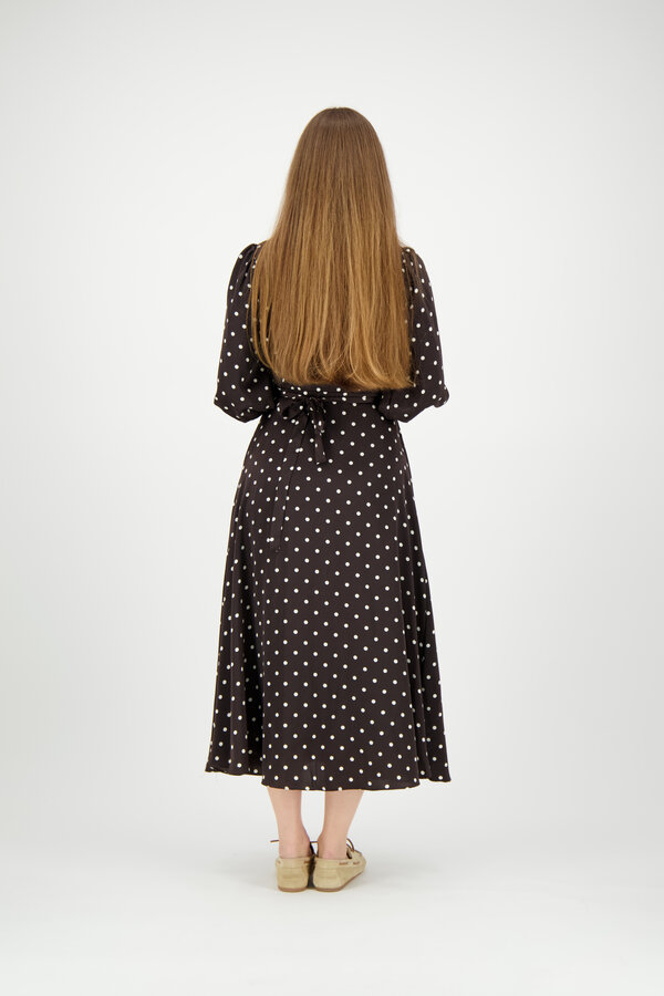 Malinga Dot Dress - Dark Brown