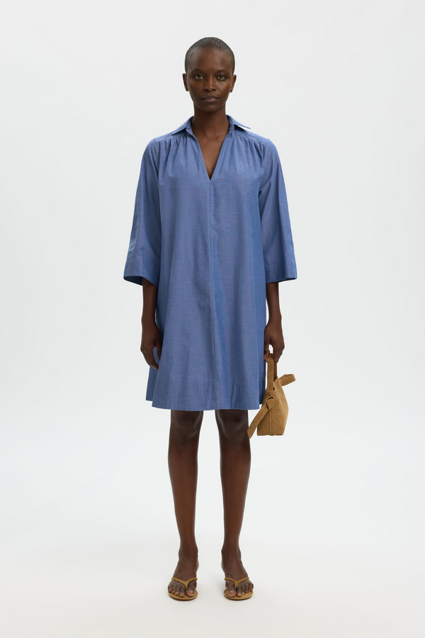 Kira Talia Dress  - Dark Blue