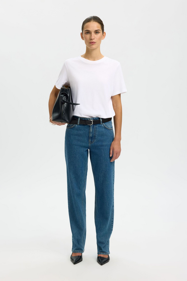 My Essential SS O-Neck Tee - Bright White