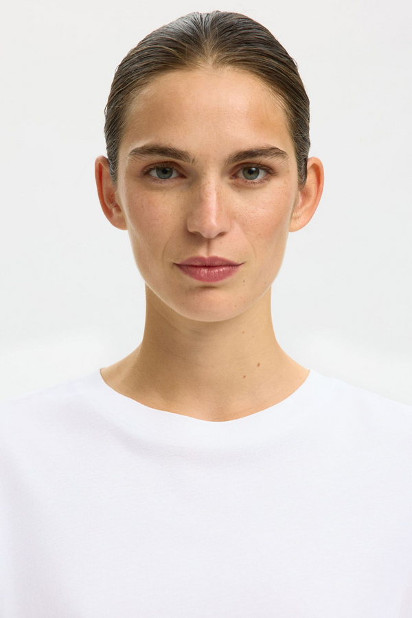 My Essential SS O-Neck Tee - Bright White